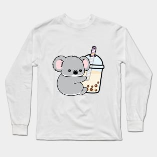 Little Koala Loves Boba! Long Sleeve T-Shirt